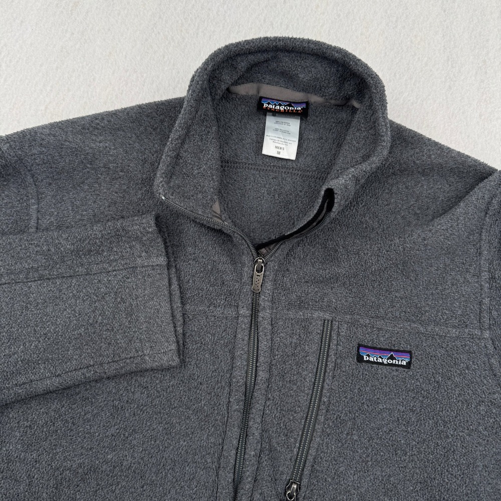 Patagonia Synchilla Full Zip Fleece Jacket Mens Medium Gray Gorpcore Hiking